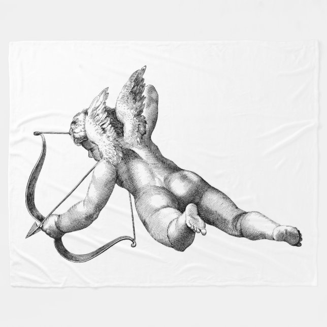 Cupid (Kärlek gud) Fleece Blanket (Framsidan (Horisontell))