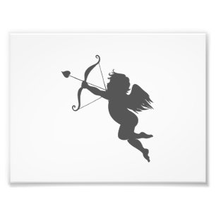 Cupid kärlek silhouette fototryck