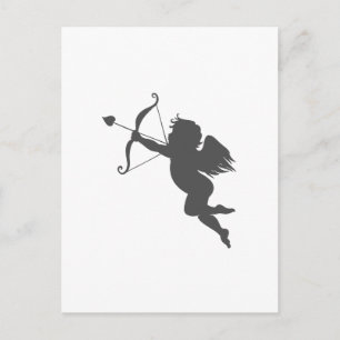 Cupid kärlek silhouette vykort
