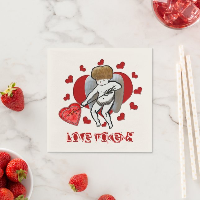 Cupid Kärlek Tokens Pappersservett (Insitu)