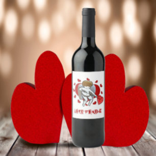 Cupid Kärlek Tokens Vinflaska Etikett