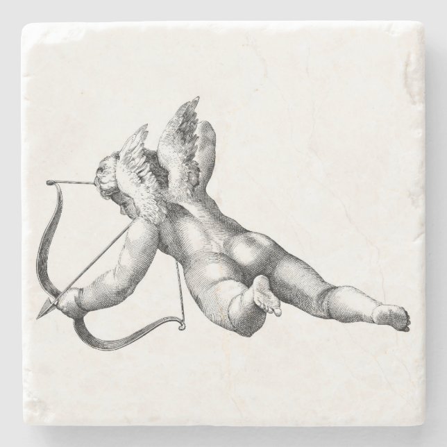 Cupid kärlekens gud stenunderlägg (Framsidan)