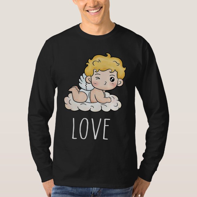 Cupid Love Valentine T Shirt (Framsida)