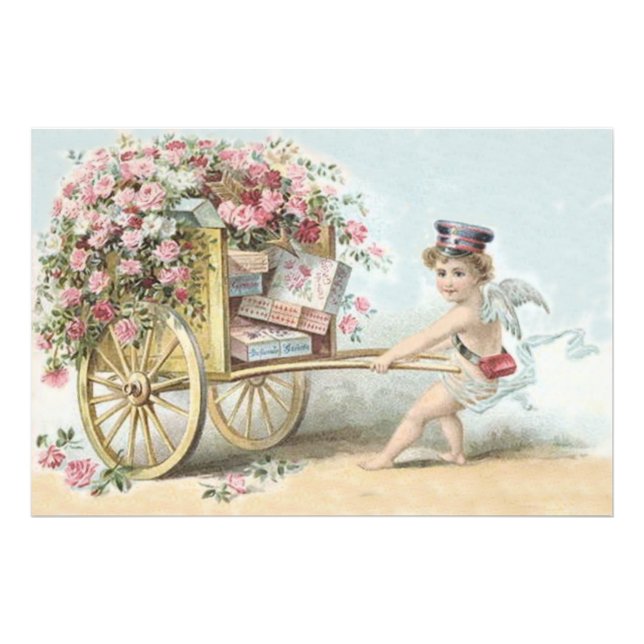 Cupid Mail Ro Candy Cart Fototryck (Framsidan)