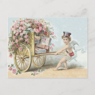 Cupid Mail Ro Candy Cart Vykort