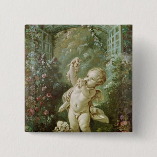 Cupid med druvor knapp