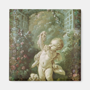 Cupid med druvor magnet