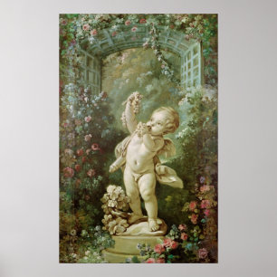 Cupid med druvor poster
