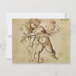 Cupid med en fiol av Domenico Campagnola