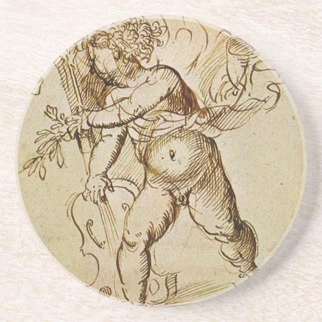 Cupid med en fiol av Domenico Campagnola Underlägg (Framsidan)