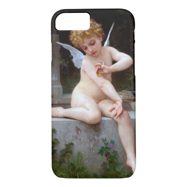 Cupid med en fjäril, Bouguereau Case-Mate iPhone Skal (Baksida)