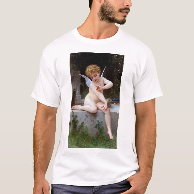 Cupid med en fjäril, Bouguereau T Shirt (Framsida)
