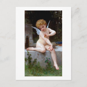 Cupid med en fjäril, Bouguereau Vykort