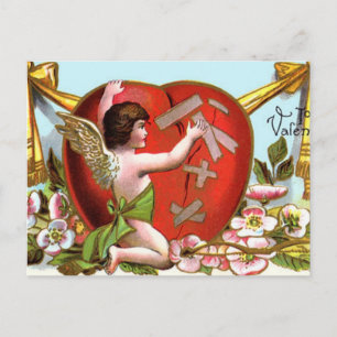 Cupid Mending Broken Heart Helg Vykort