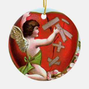 Cupid Mending Broken Heart Julgransprydnad Keramik