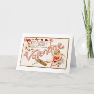 Cupid Mending Heart to my Valentine Greeting Card Helgkort
