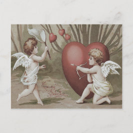 Cupid Nät Hjärtbåge Pil Vykort