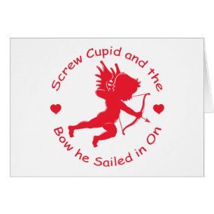 Cupid och Bow som han seglade in på Hälsningskort
