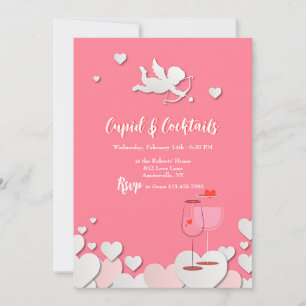 Cupid- och Cocktails Party-inbjudningar Inbjudningar