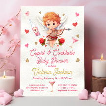Cupid och Cocktails Valentine Day Baby Shower
