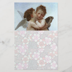 Cupid och Psyche as Children/Änglar First Kiss Brevpapper
