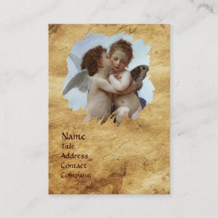 Cupid och Psyche as Children Parchment Visitkort