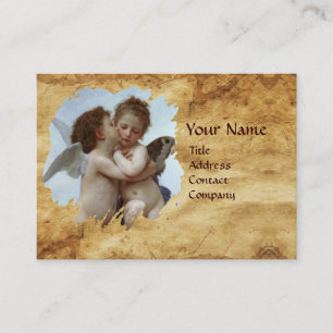 Cupid och Psyche as Children Parchment Visitkort