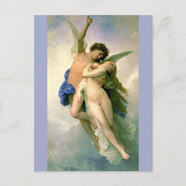 Cupid och Psyche av Bouguereau Vykort (Framsida)