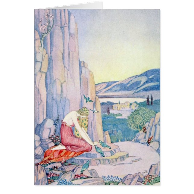 Cupid och Psyche av Jessie Bayes Hälsningskort (Framsidan)