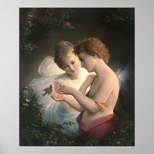 Cupid och Psyche, Louis Prang Poster (Framsidan)