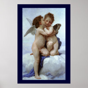 Cupid och Psyche som barn / Ängelns första kyss Poster