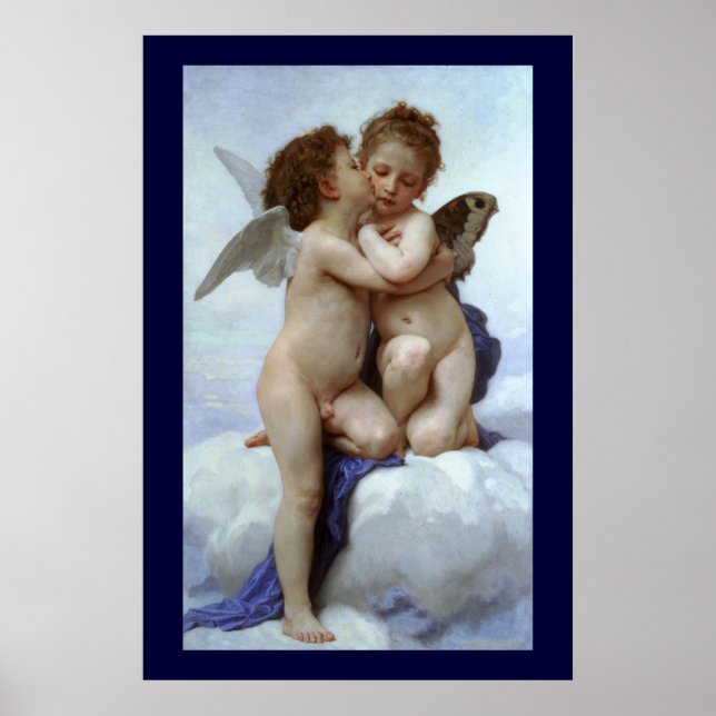 Cupid och Psyche som barn / Ängelns första kyss Poster (Framsidan)
