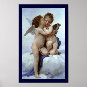 Cupid och Psyche som Children / Angel's First Kiss Poster