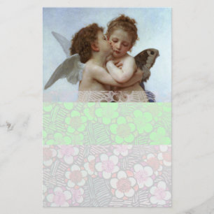 Cupid och Psyche som "Children blue white grönt" Brevpapper