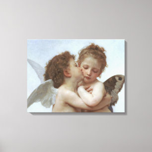 Cupid och Psyche som Children Canvastryck