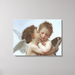 Cupid och Psyche som Children Canvastryck