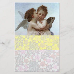 Cupid och Psyche som Children gult white Brevpapper
