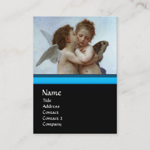 Cupid och Psyche som Children MONOGRAM Sapphire Visitkort