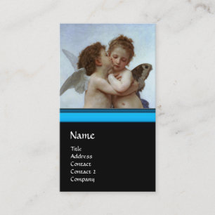 Cupid och Psyche som Children MONOGRAM Sapphire Visitkort