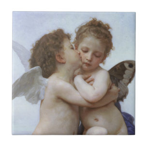 Cupid och Psyche som Spädbarn keramiskt plattor Kakelplatta