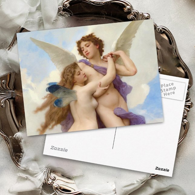 Cupid och Psyche Vintage Bouguereau Vykort (Skapare uppladdad)