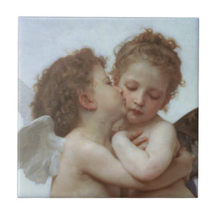 Cupid och psyken som barn kakelplatta
