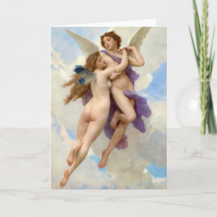 Cupid- och psykevintage Bouguereau Helgkort