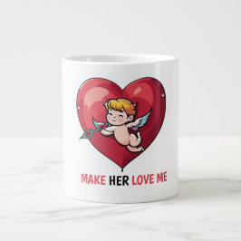 Cupid på Red Heart Jumbo Mugg