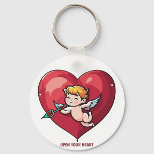 Cupid på Red Heart Nyckelring