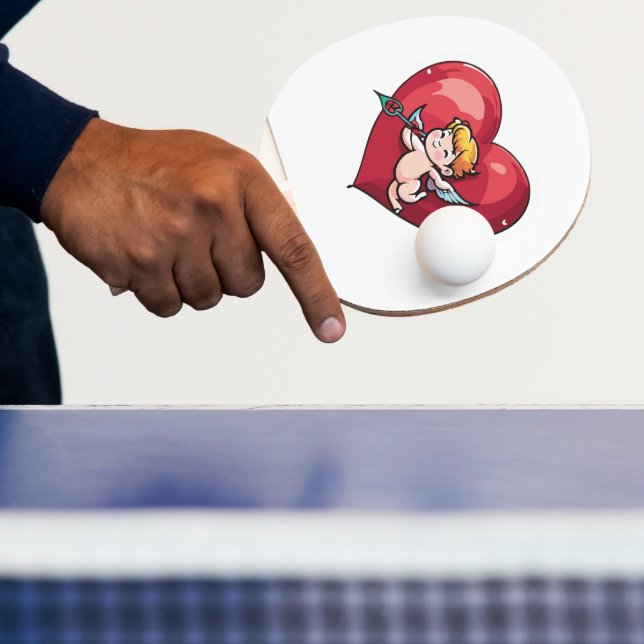 Cupid på Red Heart Pingisracket (Insitu)