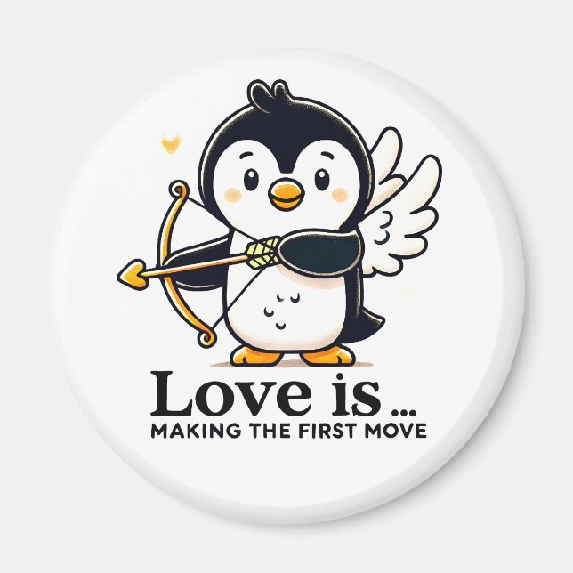 Cupid Penguin Magnet (Framsidan)