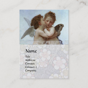 Cupid & Psyche as Children MONOGRAM Sapphire Visitkort