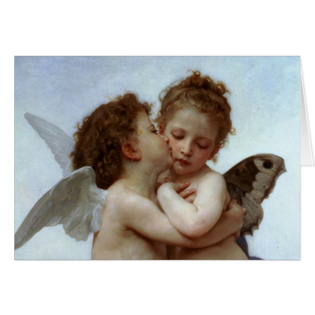 Cupid & psyken som barn hälsningskort (Framsidan Horizontal)