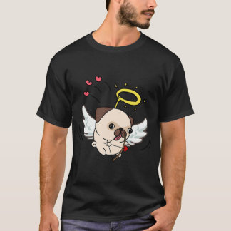 Cupid Pug skjuter en kärlekspil på Alla hjärtans d T Shirt